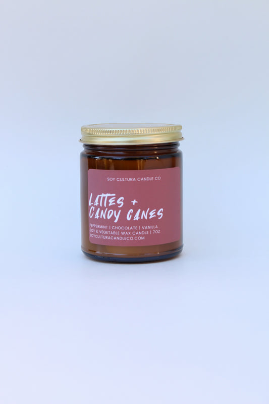 Lattes + Candy Canes 7oz - Cotton wicked