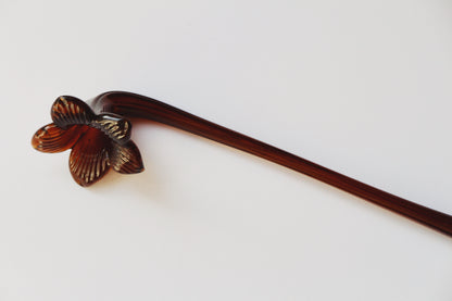Floral Amber Glass Candle Snuffer (Apaga velas de vidrio)